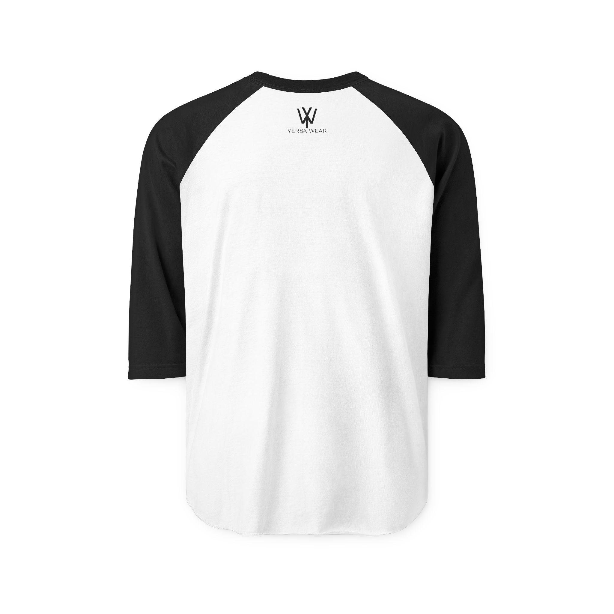 Raglan Shirt — Subtle Black Script Logo Baseball Tee