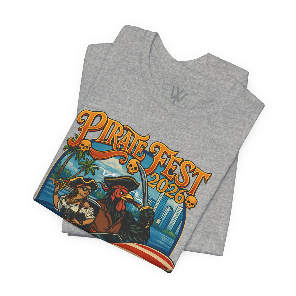 Pirate Fest 2026 Tampa Florida T-Shirt — Speedboat Pirate Event Tee