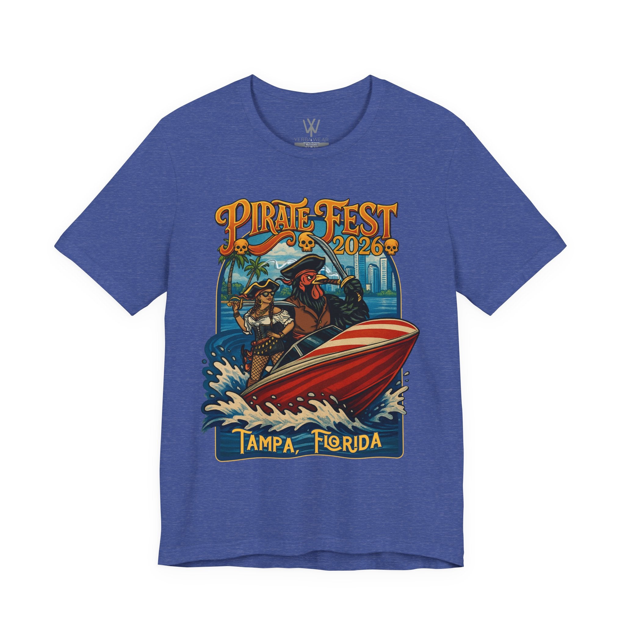 Pirate Fest 2026 Tampa Florida T-Shirt — Speedboat Pirate Event Tee