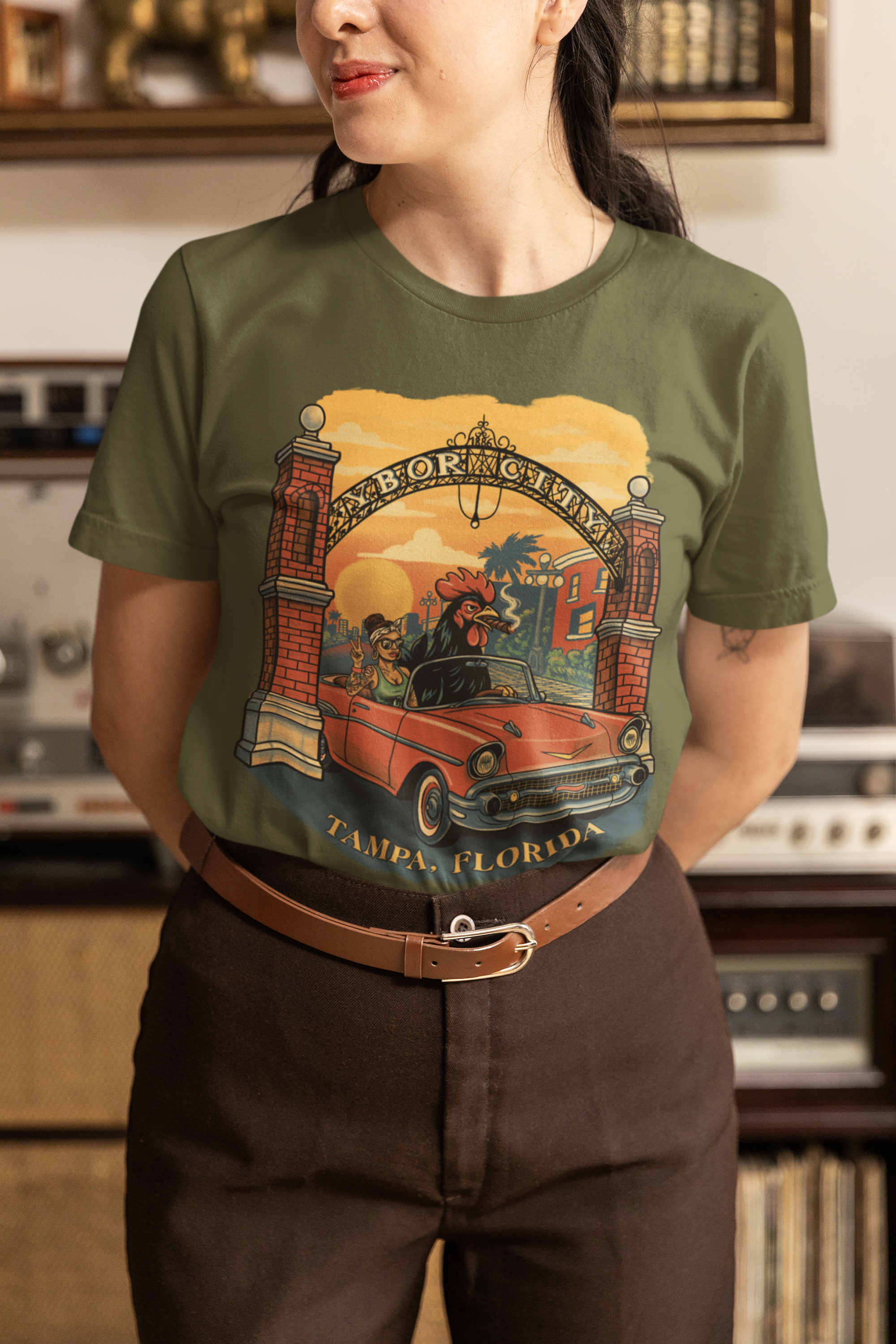 The Ybor Rooster Cruise Tee