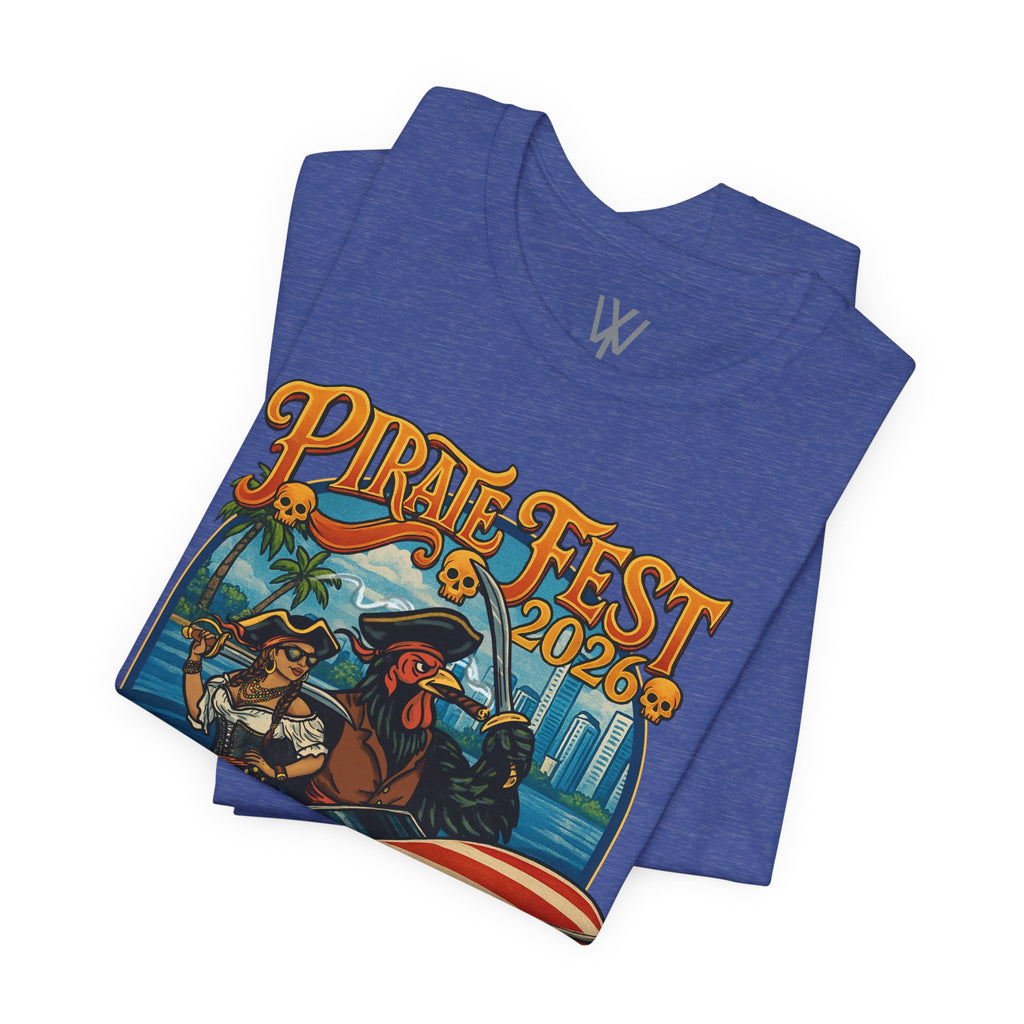 Pirate Fest 2026 Tampa Florida T-Shirt — Speedboat Pirate Event Tee