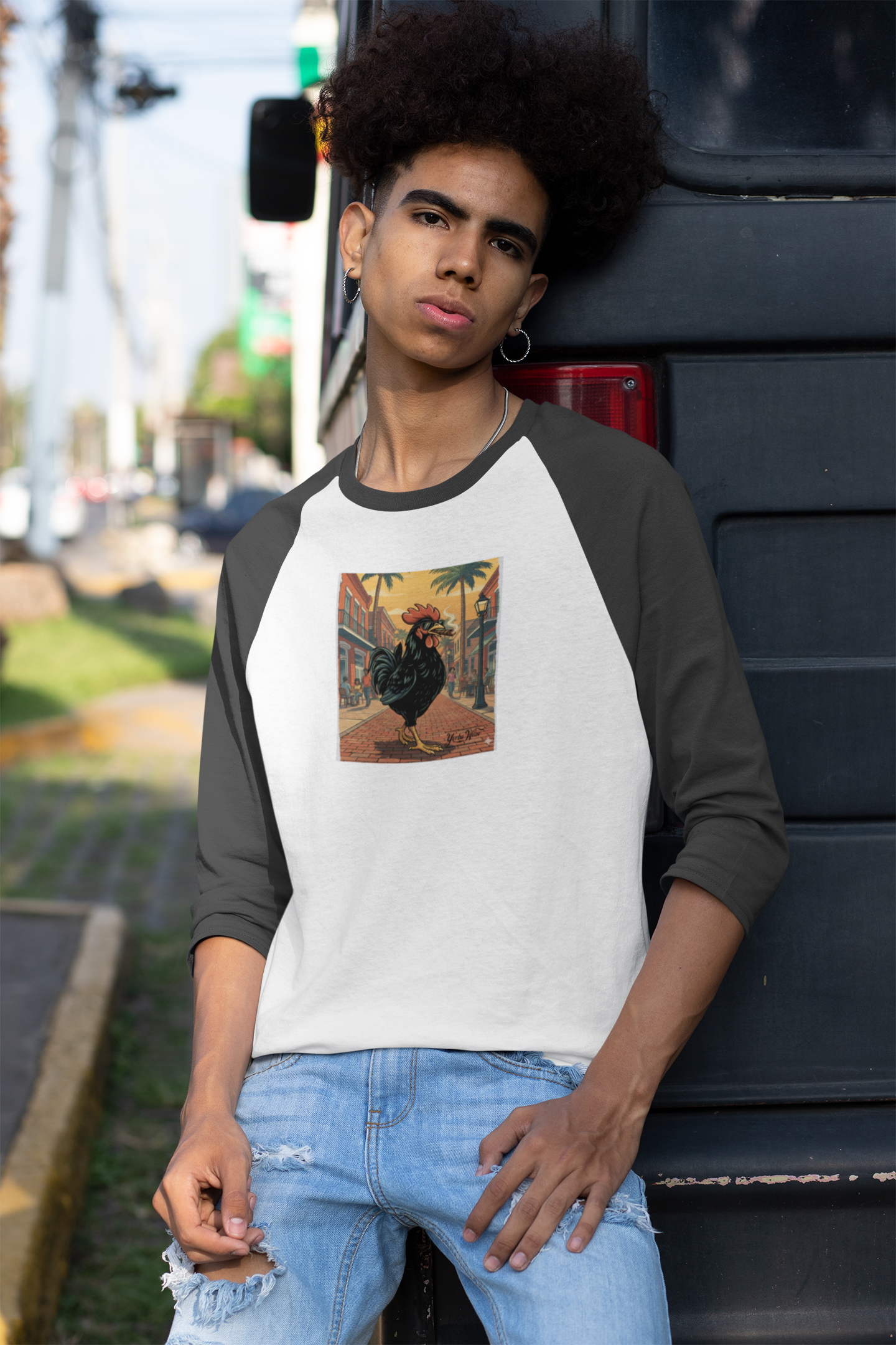 Ybor City Rooster Raglan